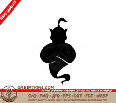 Genie Silhouette Vector Design SVG SVG