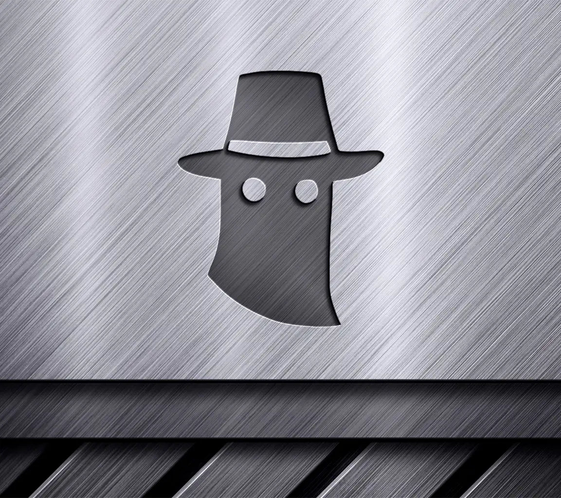 Ghost Monster Cartoon SVG with Hat - Silhouette Person SVG