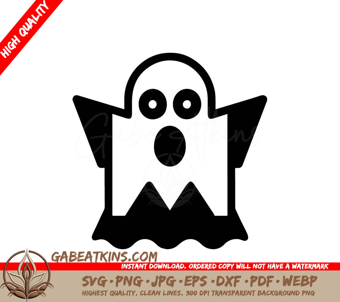 Surprised Ghost Halloween SVG -  Pictogram SVG