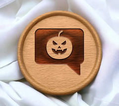 Halloween Pumpkin Speech Bubble SVG -  Chat Icon SVG