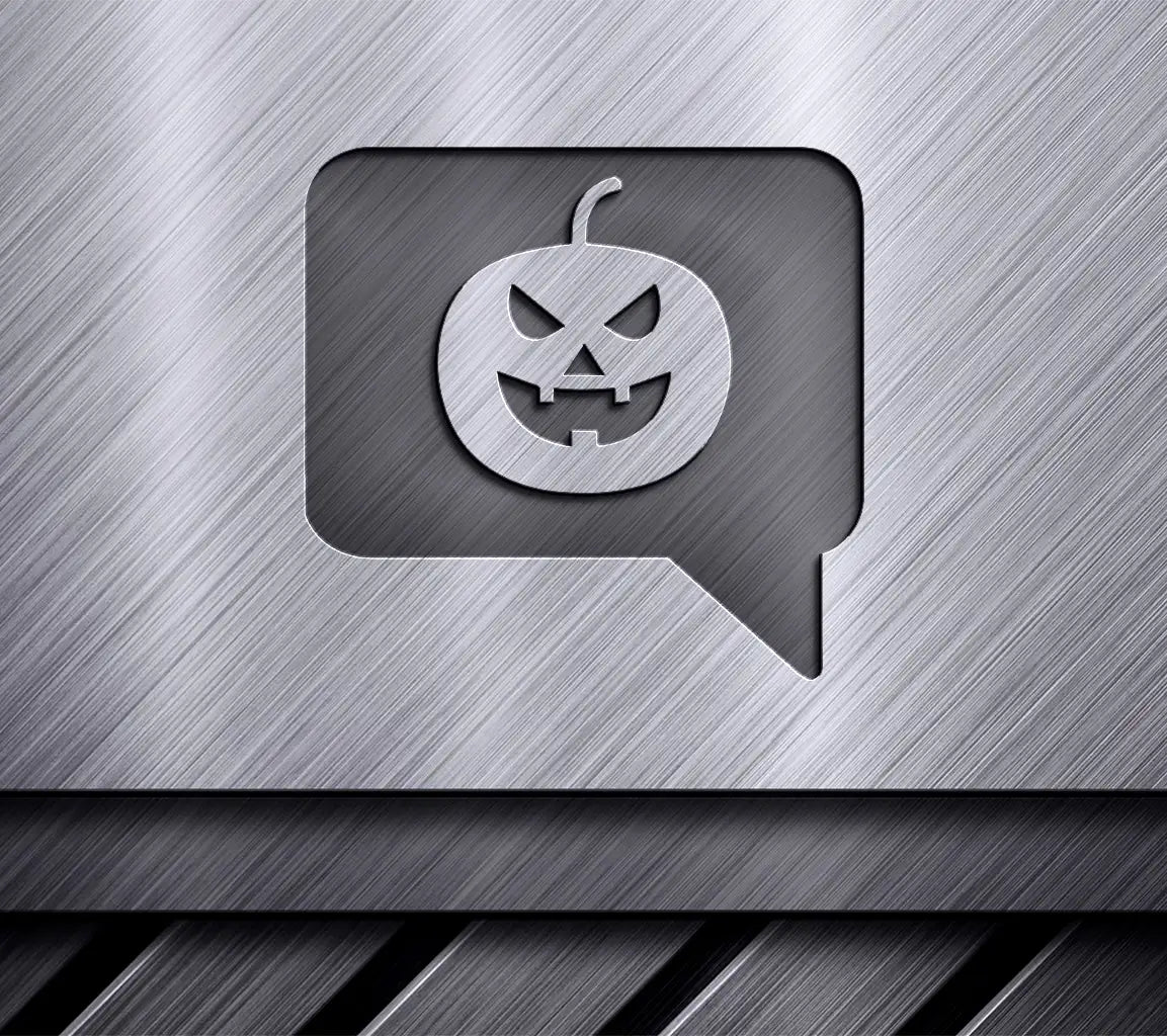 Halloween Pumpkin Speech Bubble SVG -  Chat Icon SVG