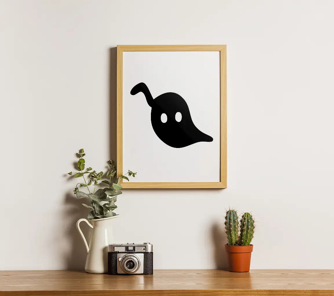 Halloween Ghost Silhouette SVG - Big Eyes,  SVG