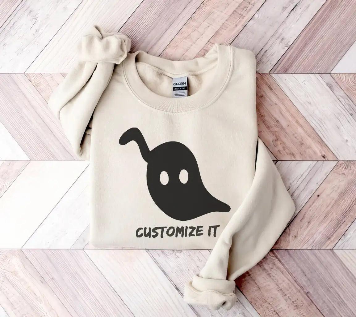 Halloween Ghost Silhouette SVG - Big Eyes,  SVG