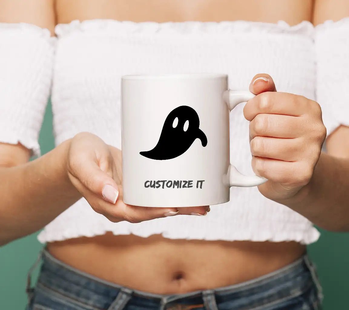 Halloween Ghost Silhouette SVG - Big Eyes,  SVG