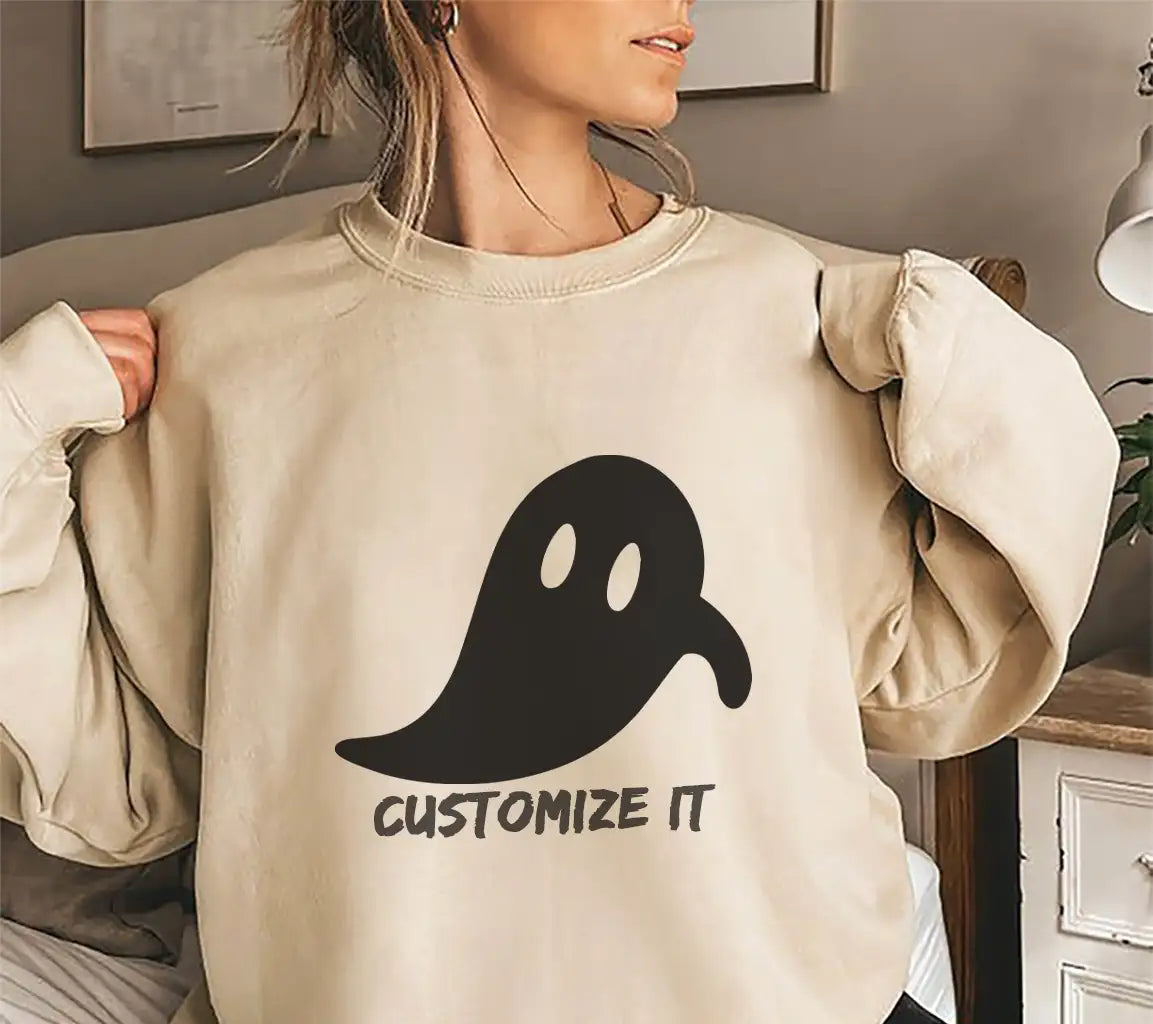 Halloween Ghost Silhouette SVG - Big Eyes,  SVG