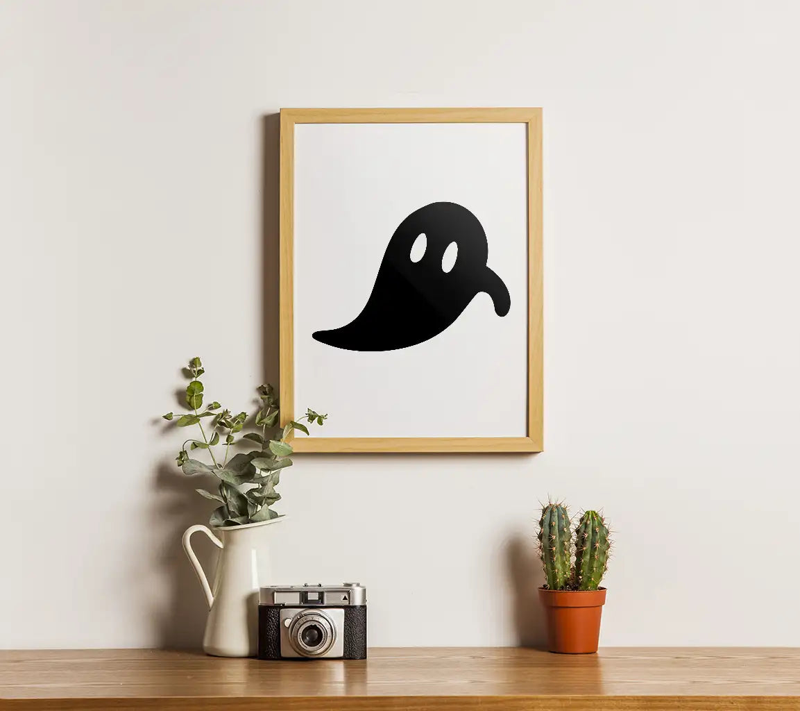 Halloween Ghost Silhouette SVG - Big Eyes,  SVG