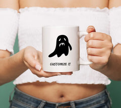 Halloween Ghost Silhouette with Letter M SVG SVG