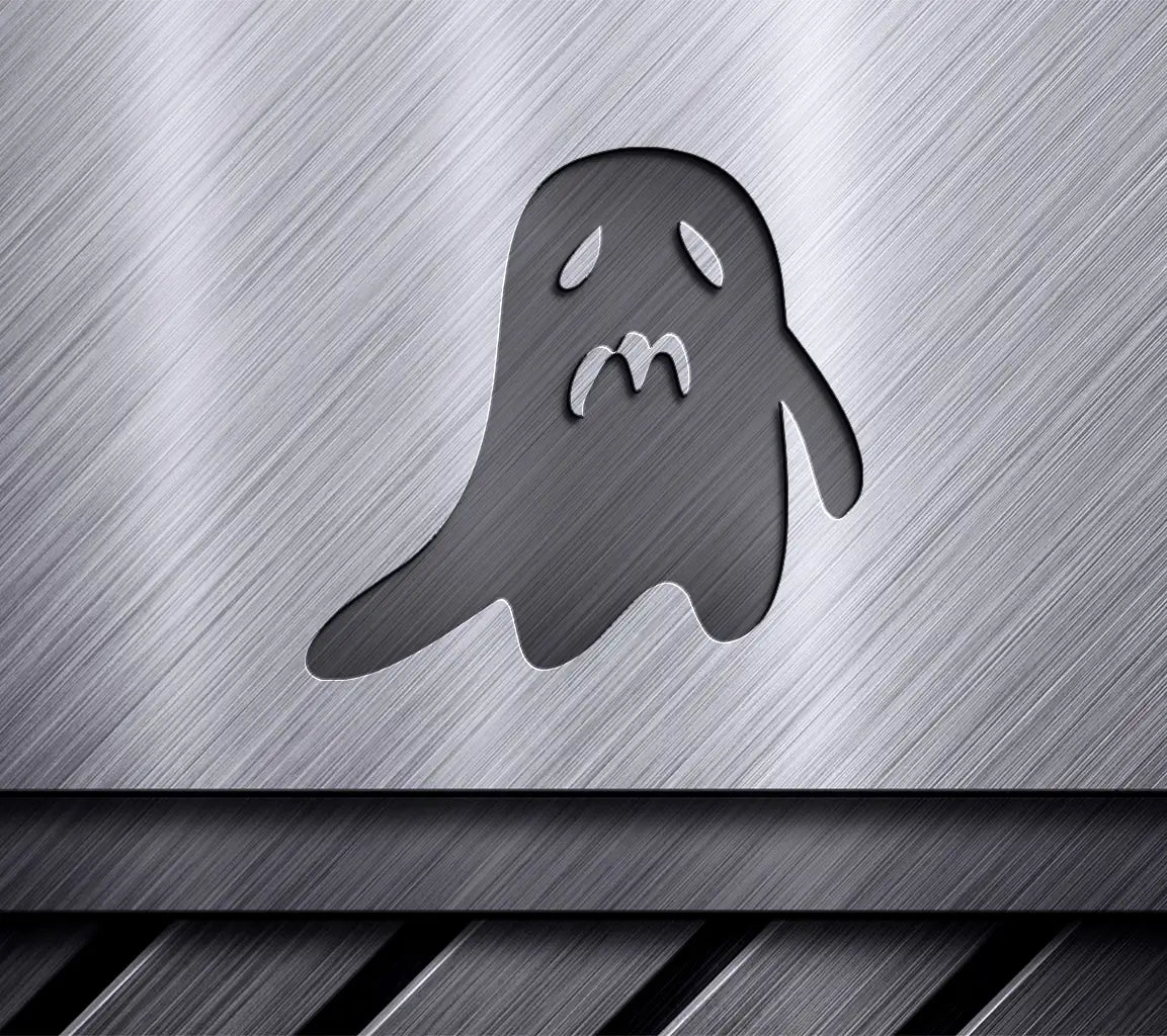 Halloween Ghost Silhouette with Letter M SVG SVG