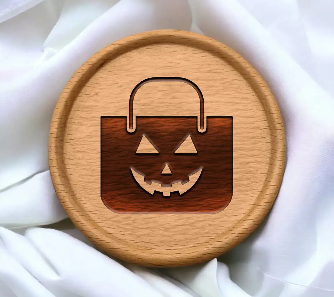 Halloween Pumpkin Face Black Bag SVG Icon SVG