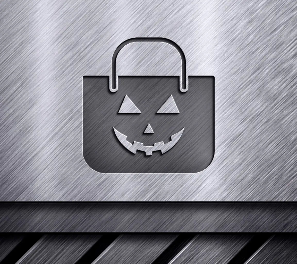 Halloween Pumpkin Face Black Bag SVG Icon SVG