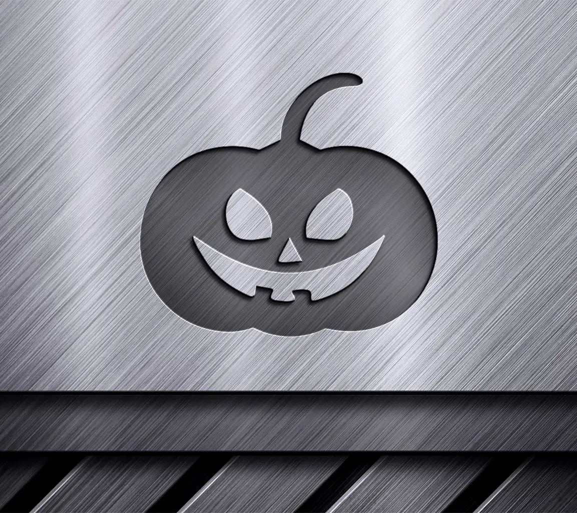 Smiling Pumpkin Silhouette SVG - Halloween Decor SVG