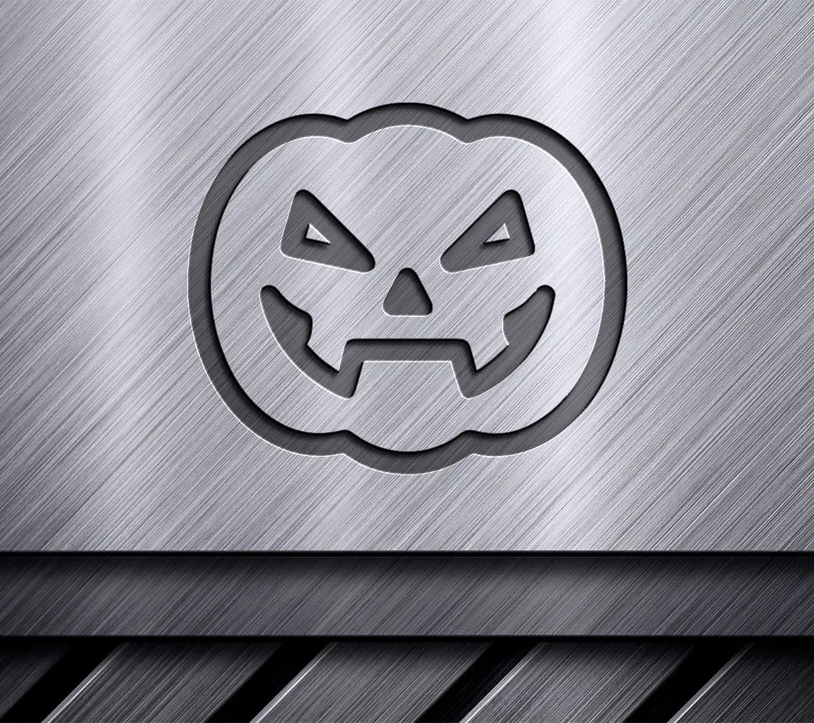 Halloween Pumpkin with Fangs SVG -  Drawing for Stickers SVG