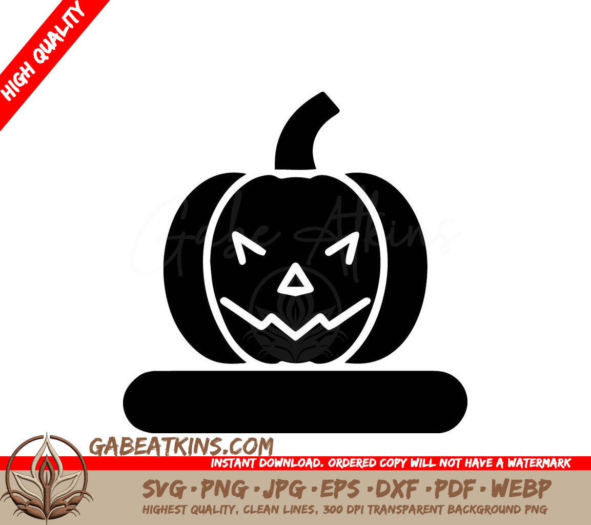 Angry Pumpkin Silhouette Halloween SVG SVG