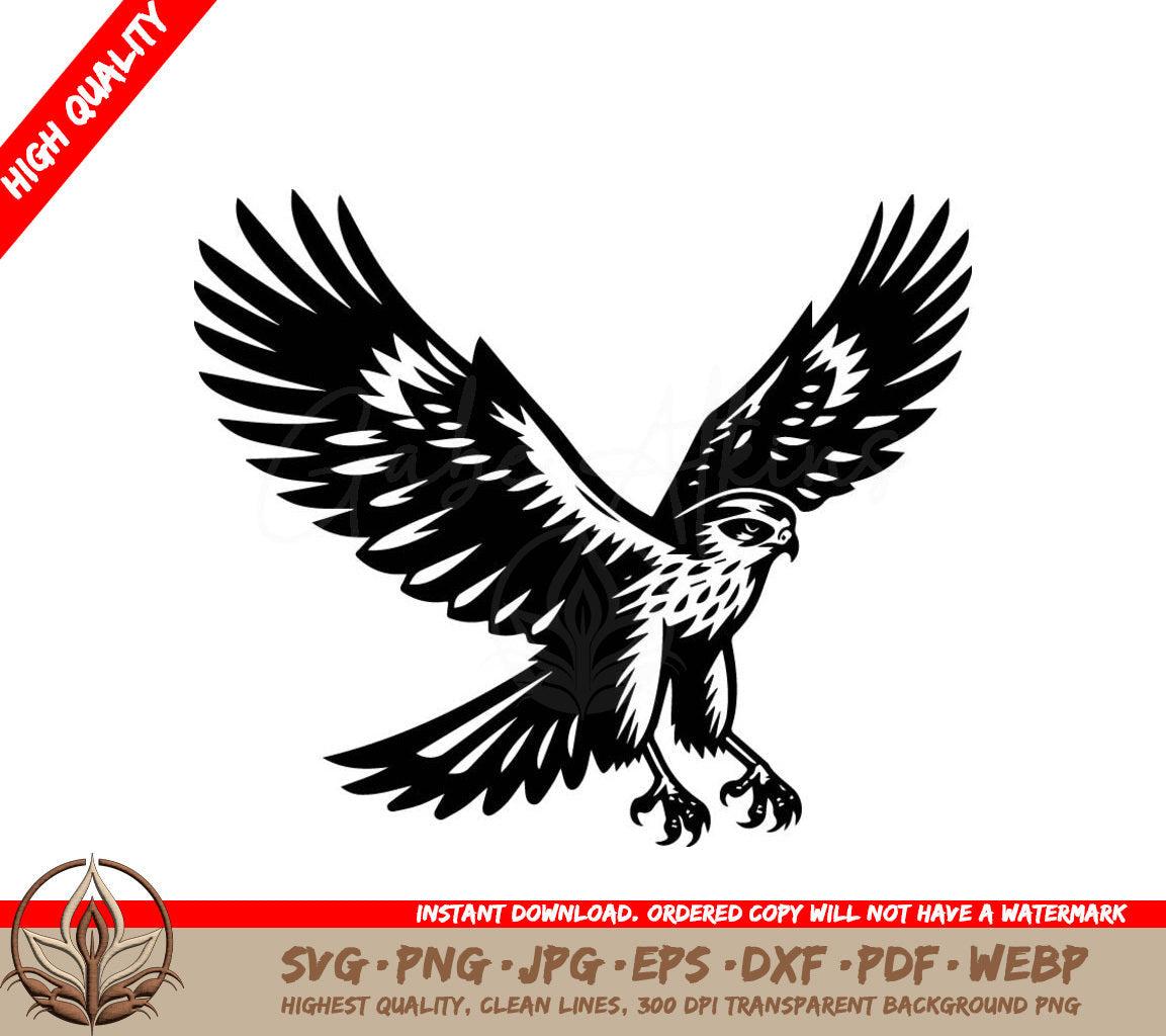 Harrier Eagle Vector Art Illustration SVG 