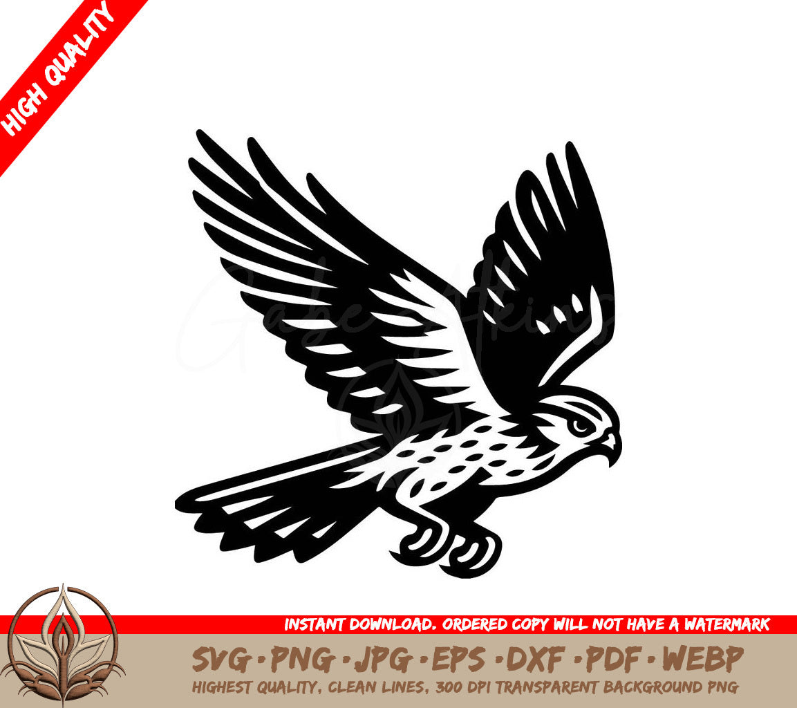 Harrier Eagle Vector Art Illustration SVG 