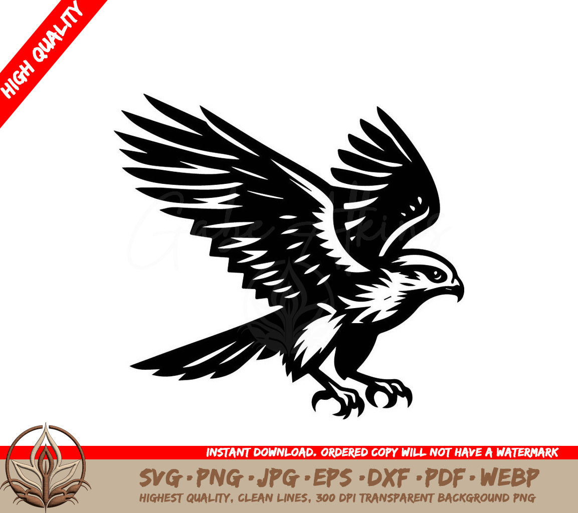 Harrier Eagle Vector Art Illustration SVG 