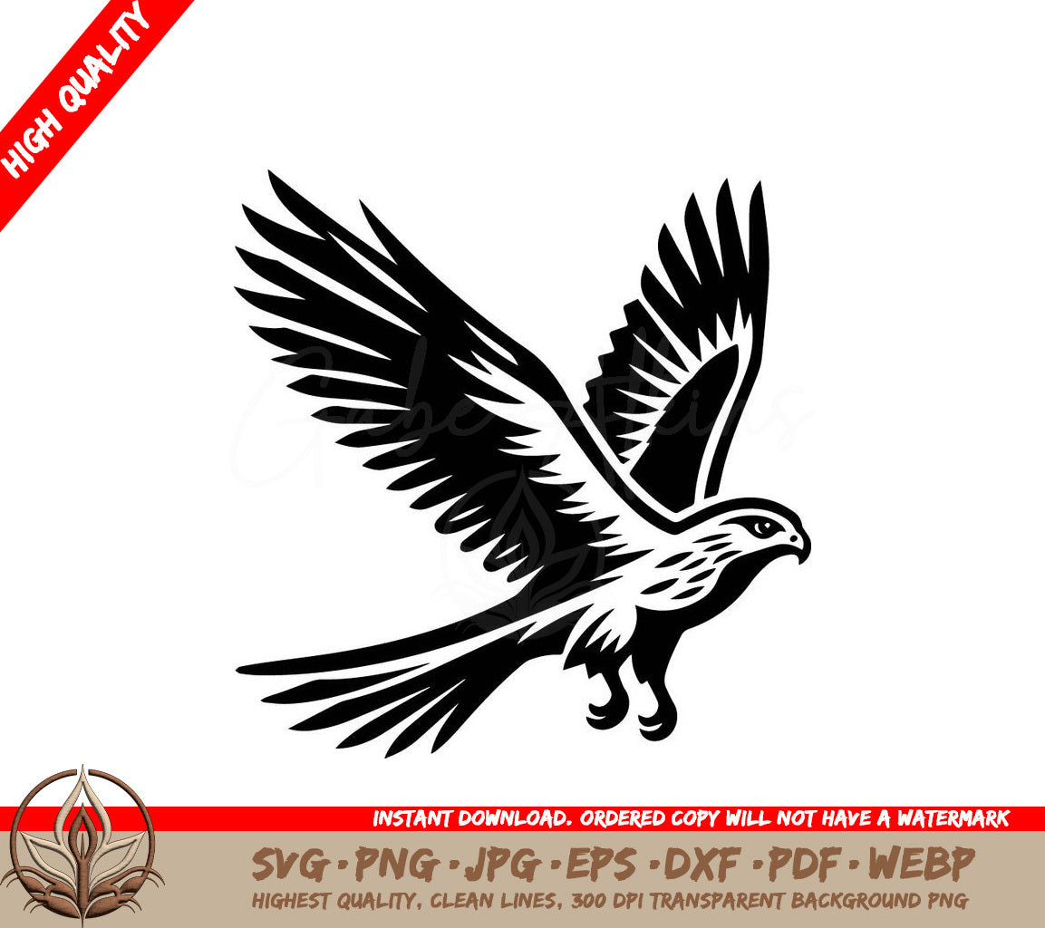 Harrier Eagle Vector Art Illustration SVG 