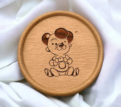 Cute Baby Teddy Bear SVG -  Drawing with Hat, Pacifier & Diaper SVG