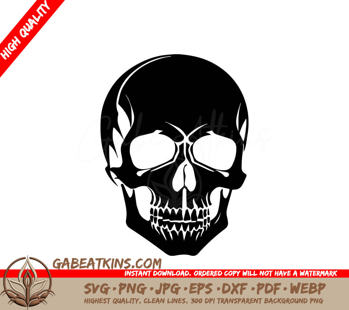  Skull SVG - Human Skull Flat Vector Icon SVG