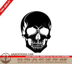  Skull SVG - Human Skull Flat Vector Icon SVG