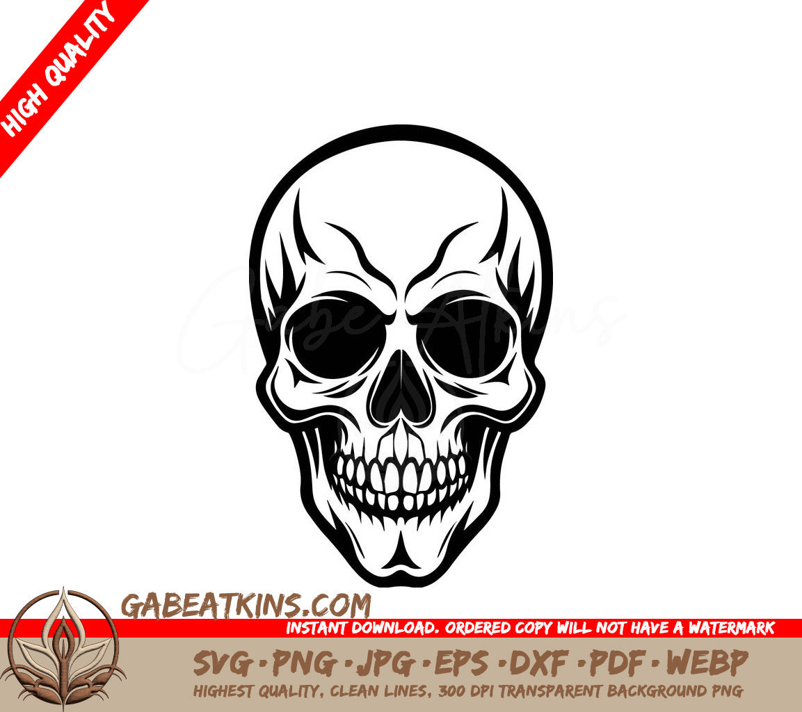  Human Skull SVG - Detailed Vector Illustration SVG