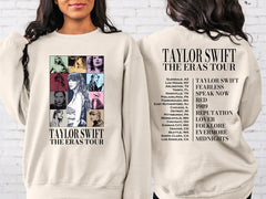 The Eras Tour Sweatshirt Two Sided Print, Taylor Swift Sweatshirt | Taylor Swift Inspired Sweatshirt, Ts Merch Sweatshirt