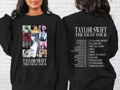 The Eras Tour Sweatshirt Two Sided Print, Taylor Swift Sweatshirt | Taylor Swift Inspired Sweatshirt, Ts Merch Sweatshirt