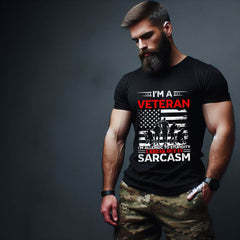 I am a Veteran T-Shirt | I am Allergic To Stupidity I Break Out In Sarcasm - Gabe Atkins Designs