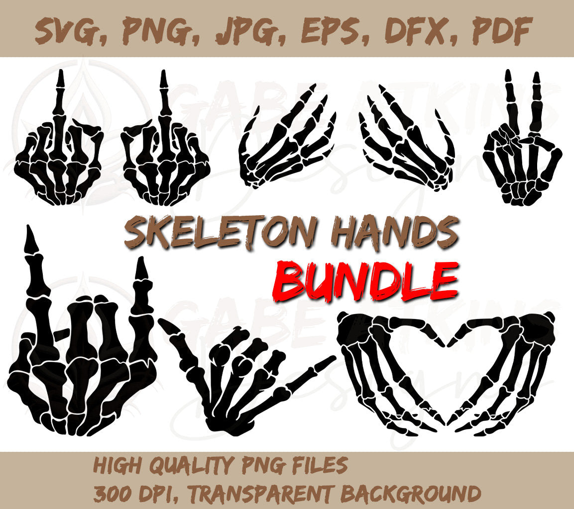 Skeleton Hands SVG Bundle, Skull Skeleton Hand svg, Rack Hand Svg, Hal | Skeleton Hands SVG Bundle, Skull Skeleton Hand svg, Rack Hand Svg, Halloween svg, Middle Finger svg, Cricut Cut Files Instant Download