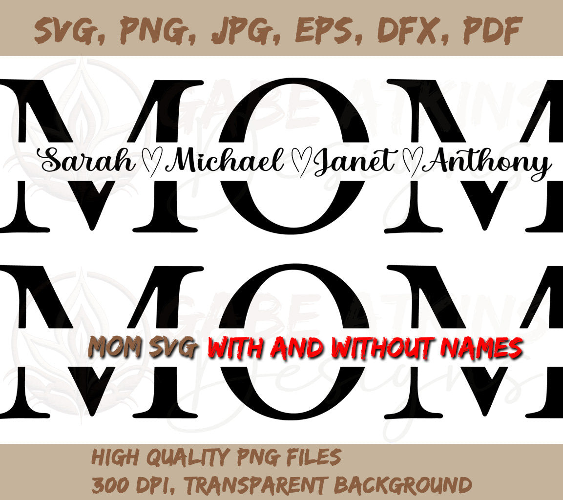 Mom SVG, Mother svg, Mother's Day SVG, mom split name frame svg, mum s | frame svg, mum svg, mom cut file, mom outline, mom png, cricut silhouette svg cut file