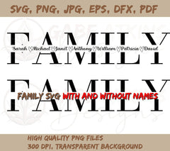 Family SVG, Family split name frame svg, family clipart, family cut fi | frame svg, family clipart, family cut file, family outline, family png, family cricut silhouette svg cut file