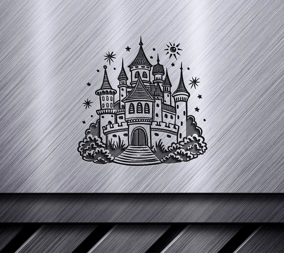  Castle Drawing SVG - Illustration with Stairs SVG