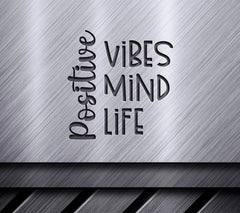 Positive Vibes Mind Life SVG Bundle - Inspirational Design SVG