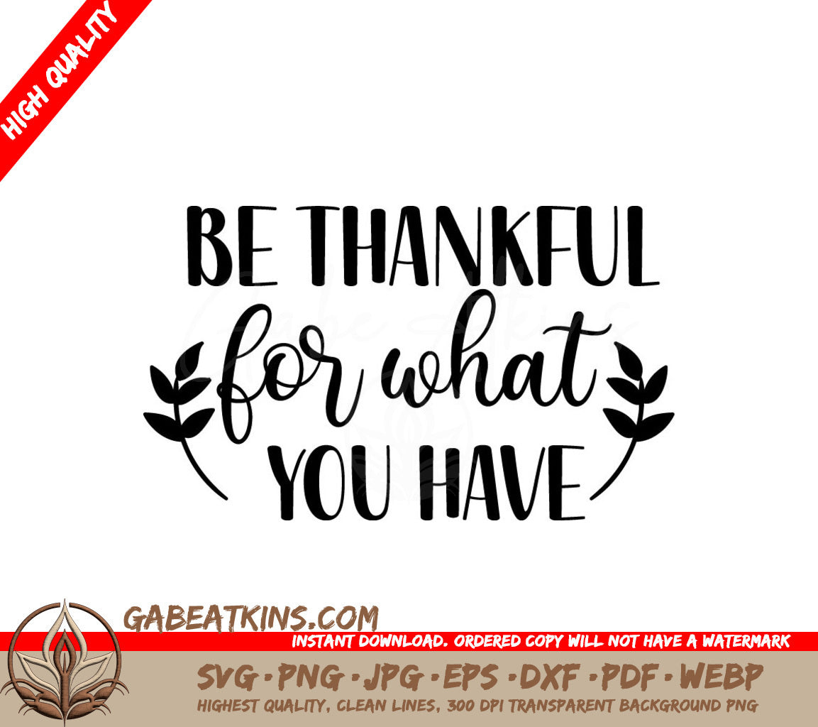 Be Thankful Inspirational SVG Design Bundle SVG