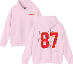 Karma is the Guy on the Chiefs Hoodie, Taylor and Travis Hoodie, Travi | Taylor Hoodie, Taylor Chiefs Hoodie, Swift Kelce