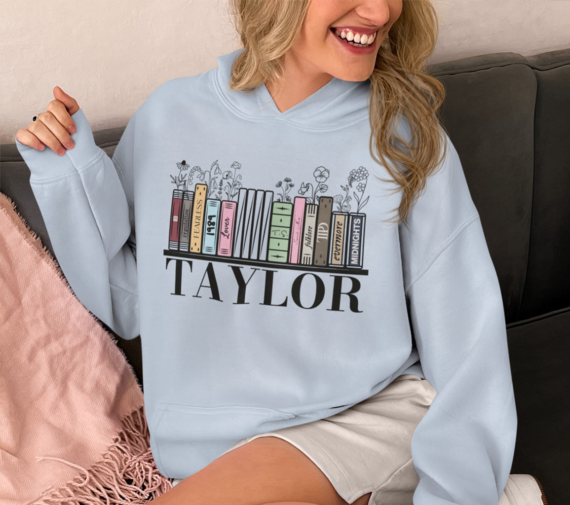 Taylor Swift Albums As Books Hoodie | All Taylor's Albums Including TT | Albums Including TTPD Decorated