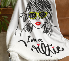 I am a Swiftie Sherpa Blanket | Simple Swiftie Blanket | Swiftie Merch | Swiftie Sherpa Blanket