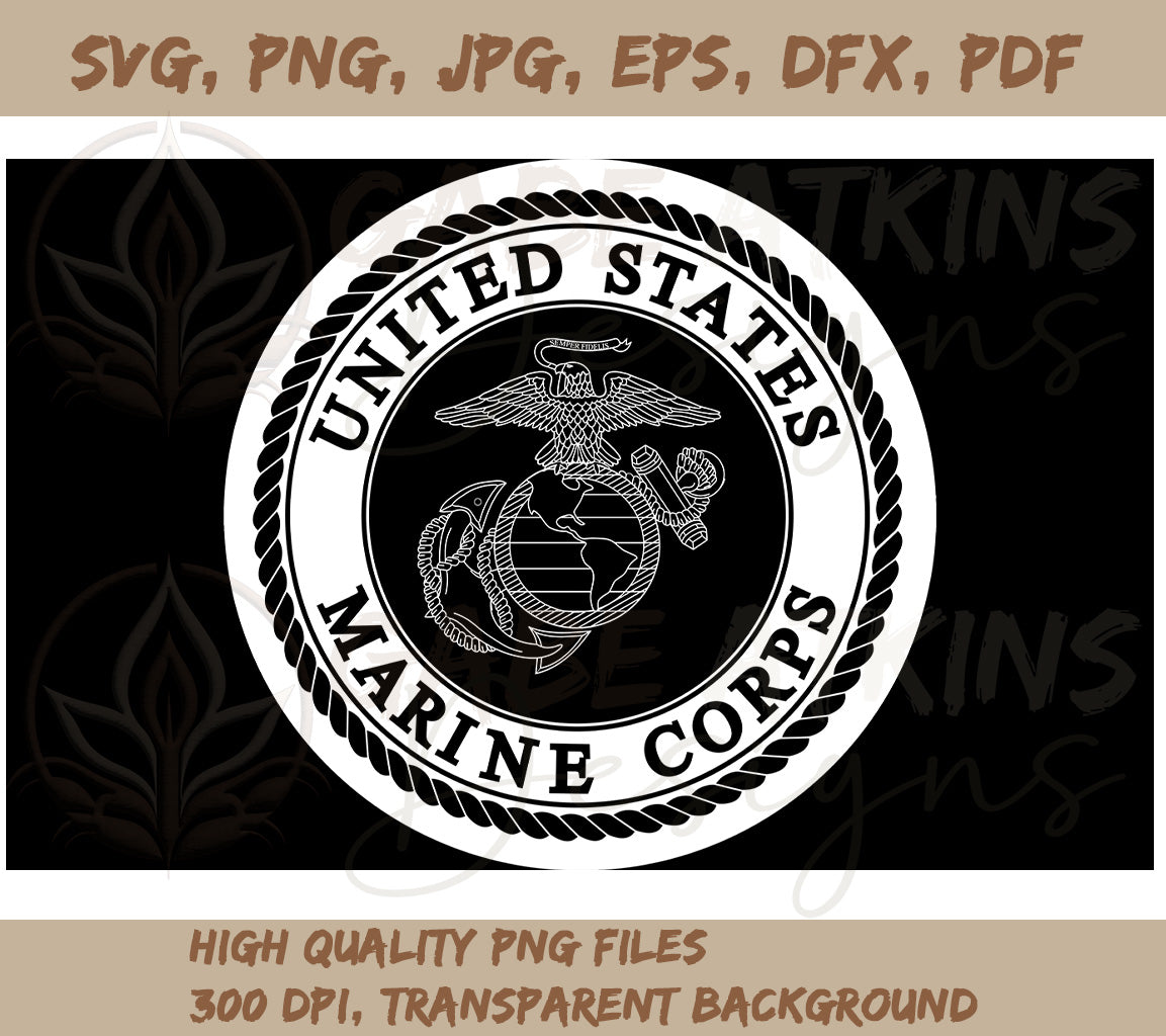 USMC Logo SVG Cut File | SVG, PNG, EPS, DFX, JPG, PDF, WEBP File | Eag | SVG, PNG, EPS, DFX, JPG, PDF, WEBP File