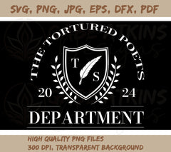 Taylor Swift The Tortured Poets Department Crest SVG - 7 File Formats