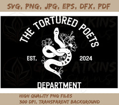 The Tortured Poets Department Reputation Snake SVG | TTPD Reputation S | TTPD Reputation Snake SVG, PNG JPG, EPS, DXF, PDF