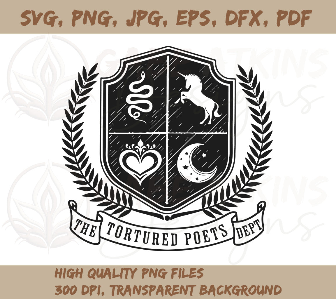 The Tortured Poets Department Quadrant SVG | TTPD Quadrant SVG, PNG JP | TTPD Quadrant SVG, PNG JPG, EPS, DXF, PDF