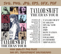 Epic Taylor Swift - The Eras Tour SVG, PNG, DXF and PDF File | Instant | Eras Tour SVG, PNG, DXF