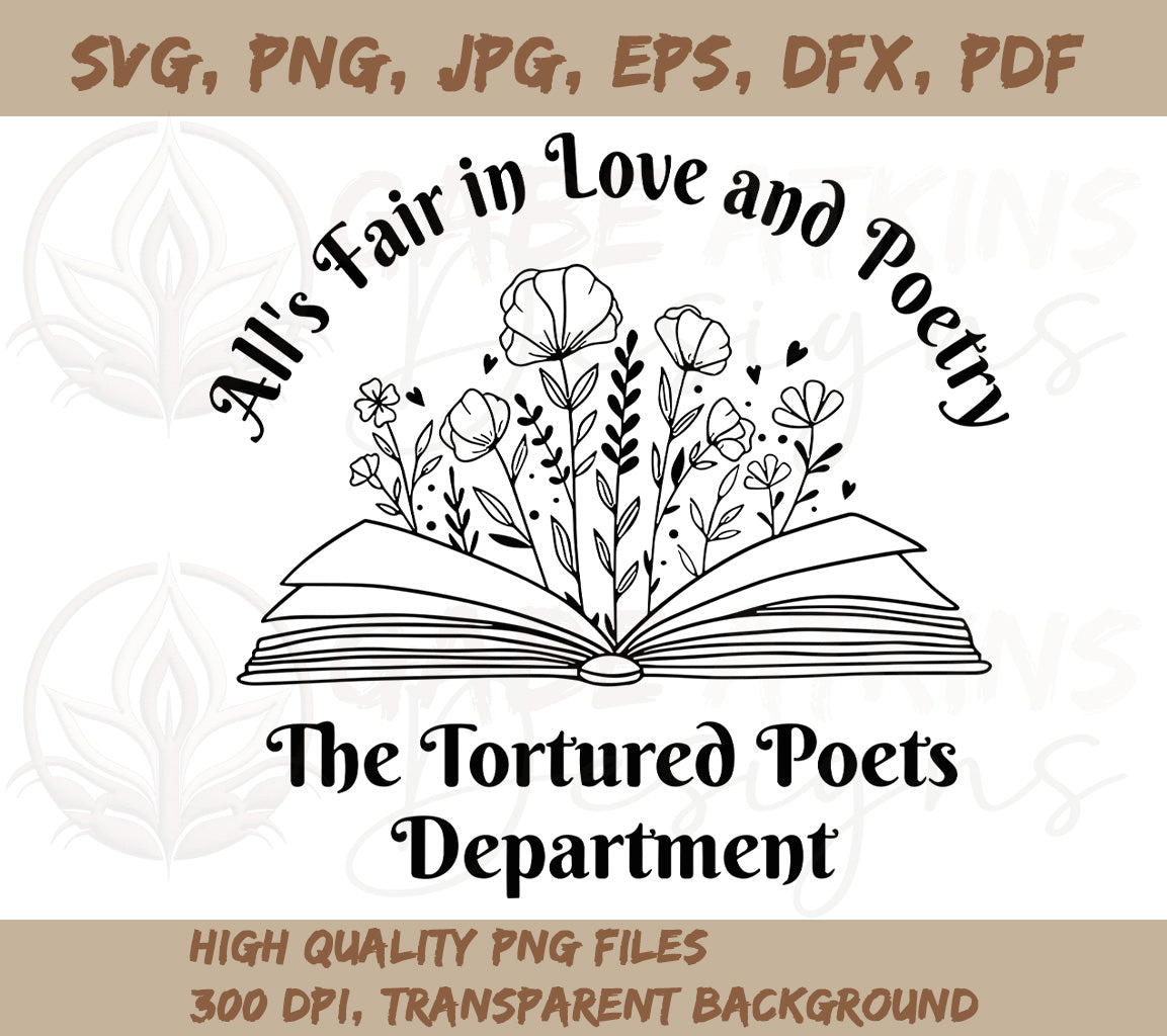 TTPD All Is Fair In Love and Poetry SVG, PNG JPG, EPS, DXF, PDF | The  | Poetry SVG, PNG JPG, EPS, DXF, PDF