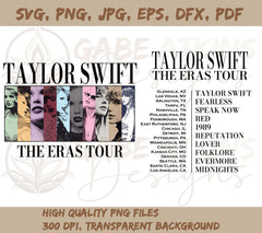 Taylor Swift The Eras Tour SVG and  Png  | Taylor Swift svg | TS Swift | TS Swiftie Concert svg