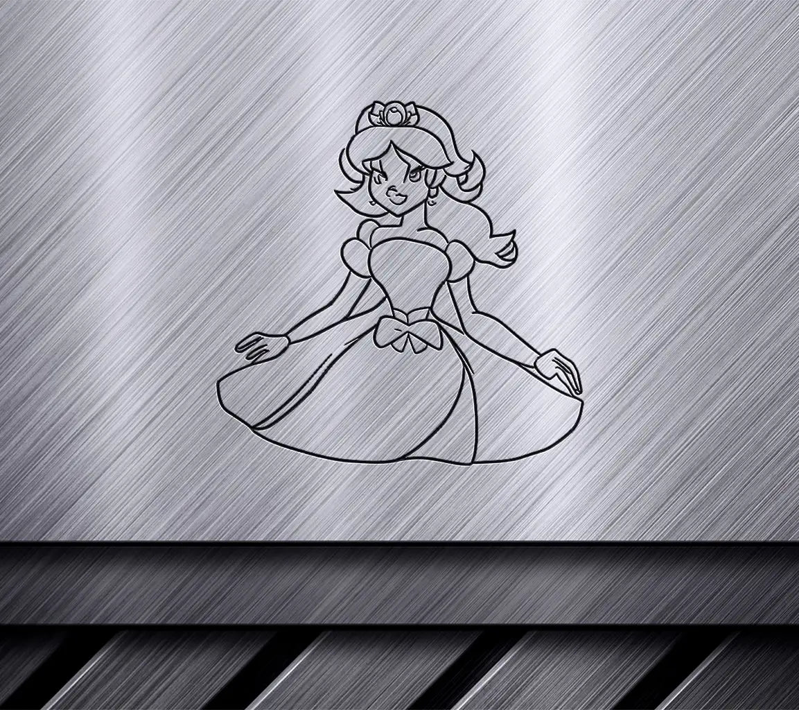  Princess Peach SVG Coloring Page SVG