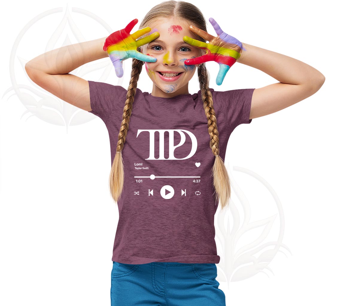 Loml T-Shirt For Kids | Taylor Swift Inspired Loml Youth Tee | The Tor | Tortured Poets Department Music Player Loml