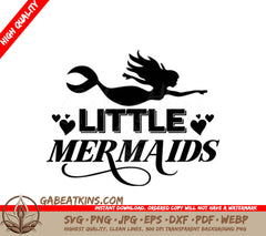  Mermaid Design SVG - Little Mermaids Design Bundle SVG