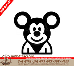 Mickey Mouse Face  SVG Pictogram SVG