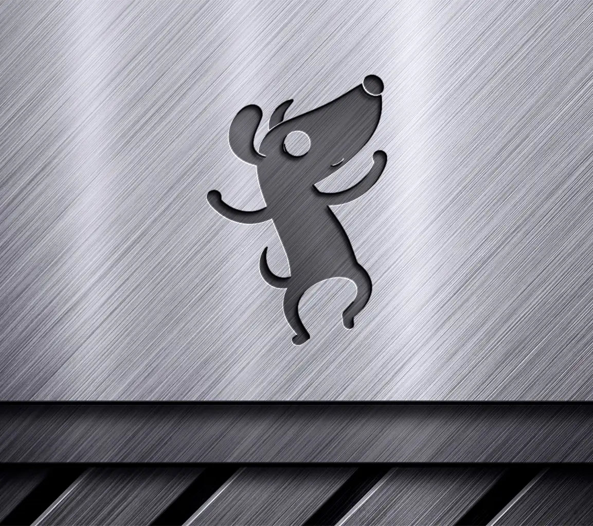 Funny Dog Dancing SVG - Minimal  Silhouette SVG