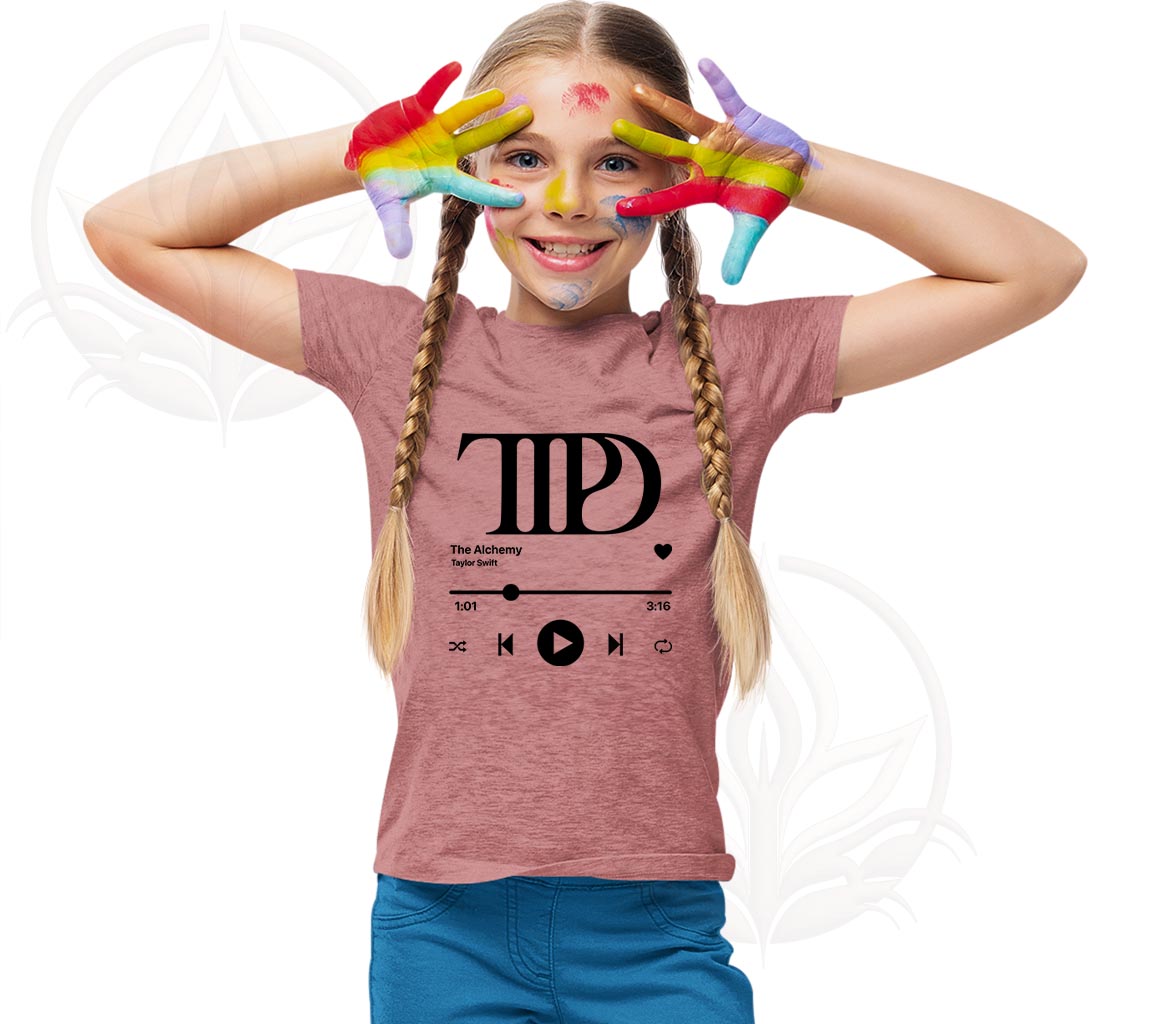 Taylor Swift TTPD Shirt For Kids | The Alchemy Inspired by TTPD Album Mauve